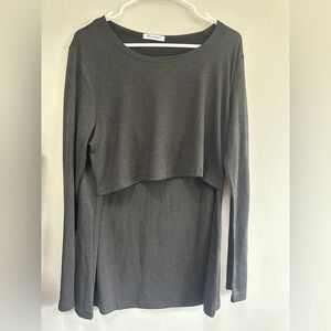 Bearsland Black Long Sleeve Nursing Top